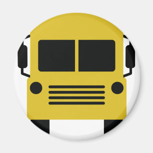 yellow school bus symbol magnet