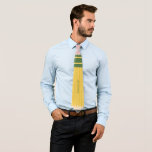 Yellow School Pencil Teachers Personalized Tie<br><div class="desc">Create a personalized necktie that makes a perfect end of the school year gift for your favourite teacher or a fun graduation gift for future teachers. This tie is made to look like a classic yellow school pencil and is ready to be personalized with a name in green lettering. The...</div>