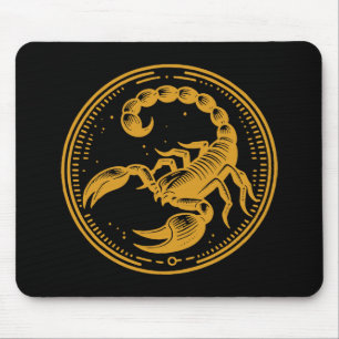 Yellow Scorpion Astrology Zodiac Sign Scorpio Mouse Pad