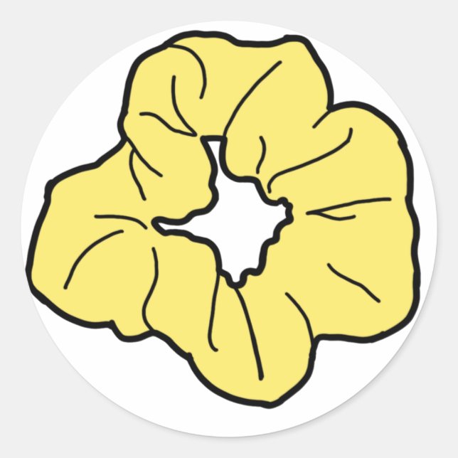Yellow Scrunchie Sticker (Front)