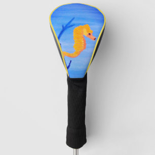 Yellow Seahorse Golf Head Cover