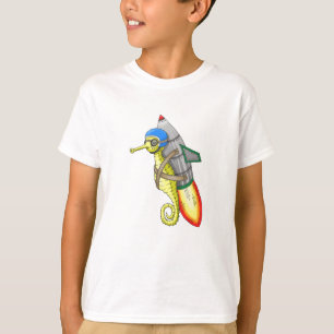 Yellow Seahorse jetpack ride T-Shirt