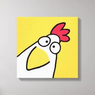 Yellow SERIOUS CHICKEN by Sandra Boynton Canvas Print
