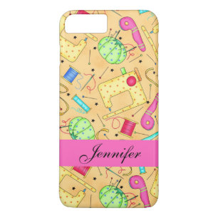 Yellow Sewing Notions Art Name Personalized Case-Mate iPhone Case
