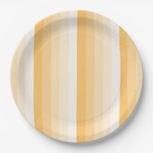 Yellow shadow stripes paper plate