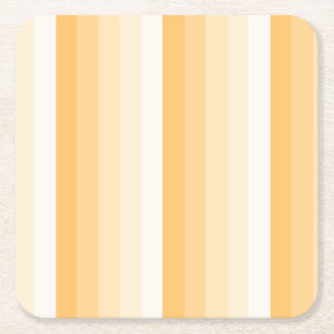 Yellow shadow stripes square paper coaster