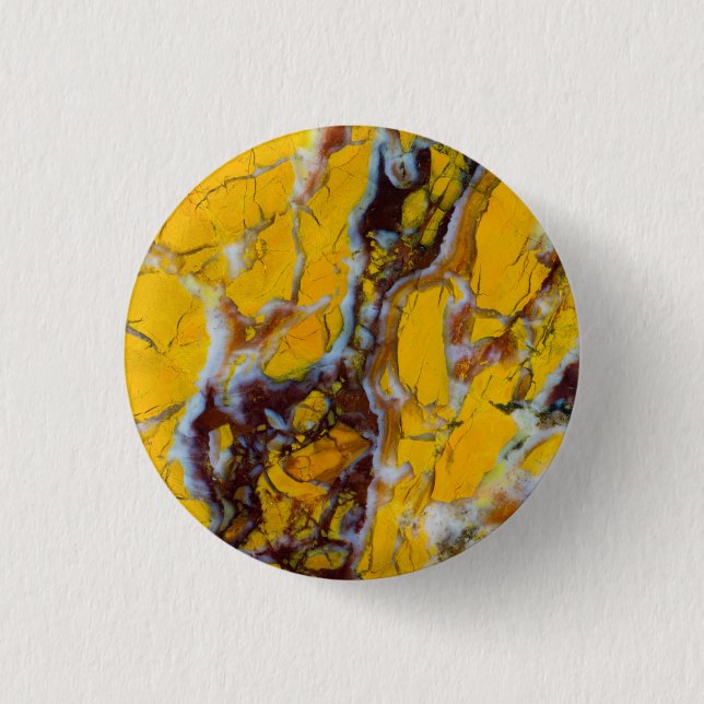 Yellow Shattuckite 1 Inch Round Button (Front)