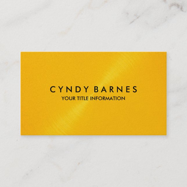 Yellow Sheen Business Card (Front)