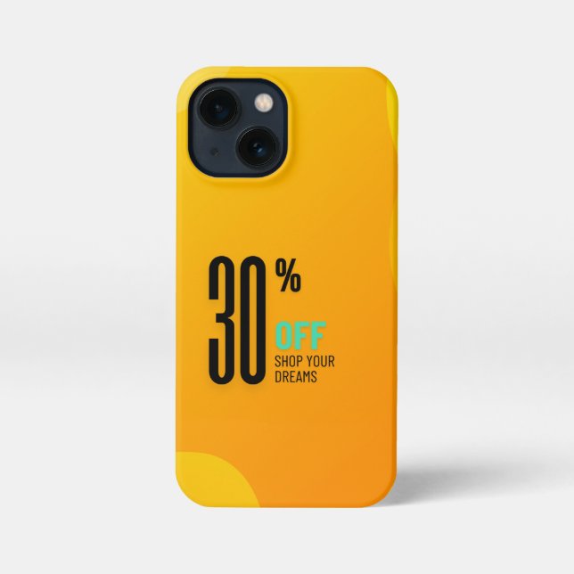 Yellow "Shop Your Dreams"  iPhone Case (Back)
