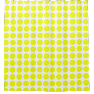 Yellow Shower Curtain Curtains Polka Dot