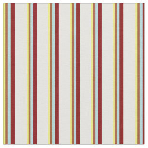 Yellow, Sienna, Powder Blue, Maroon & Mint Cream Fabric