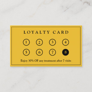 Yellow Simple Elegant Modern Company Business Logo Loyalty Card