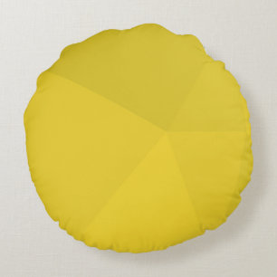 Yellow, simple, modern, cool, geometric trendy art round pillow
