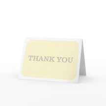 Yellow Simply Elegant Thank You Card