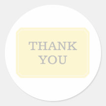 Yellow Simply Elegant Thank You Stickers