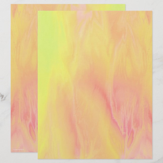 Yellow Skies Scrapbook Paper 2-Sided Page (Devant / Derrière)