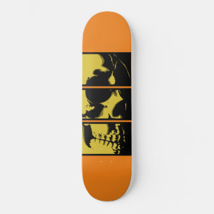 Yellow Skull Skateboard