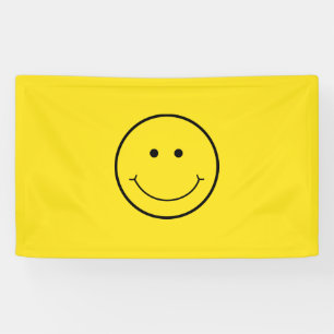 Yellow Smile Grin Face Happy Banner