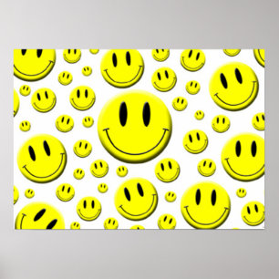 Yellow Smiling Face Poster