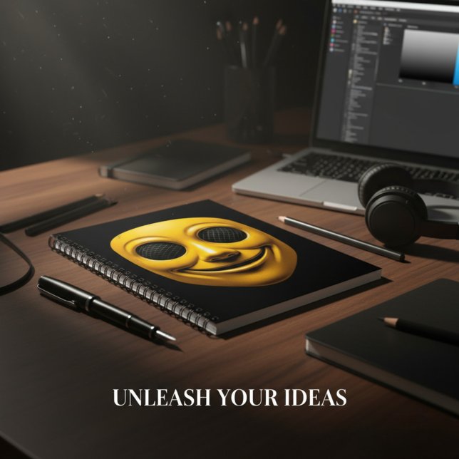 Yellow Smiling Mask Notebook (Creator Uploaded)