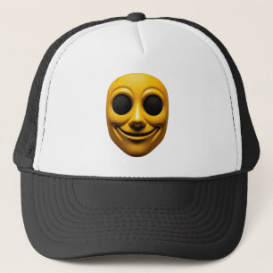 Yellow Smiling Mask Trucker Hat