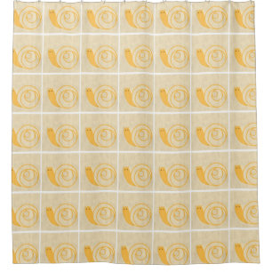 Yellow Snail on Cream Background