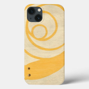 Yellow Snail on Cream Background iPhone 13 Case