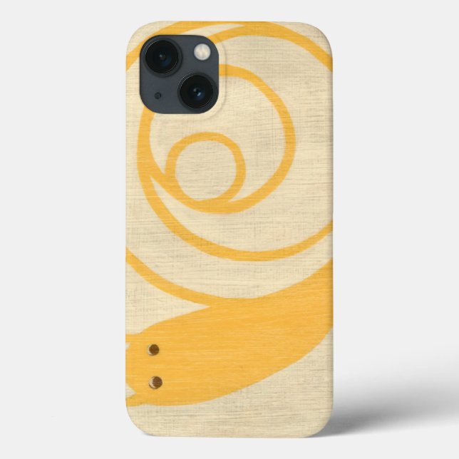 Yellow Snail on Cream Background Case-Mate iPhone Case (Back)