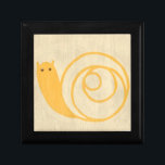 Yellow Snail on Cream Background Gift Box<br><div class="desc">This yellow snail is much cuter than real snails! An enchanting Chariklia Zarris print,  the cream background blends well with the yellow colour of the snail. A great piece to place on the wall of a child's room!</div>