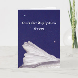 Yellow Snow Christmas Card