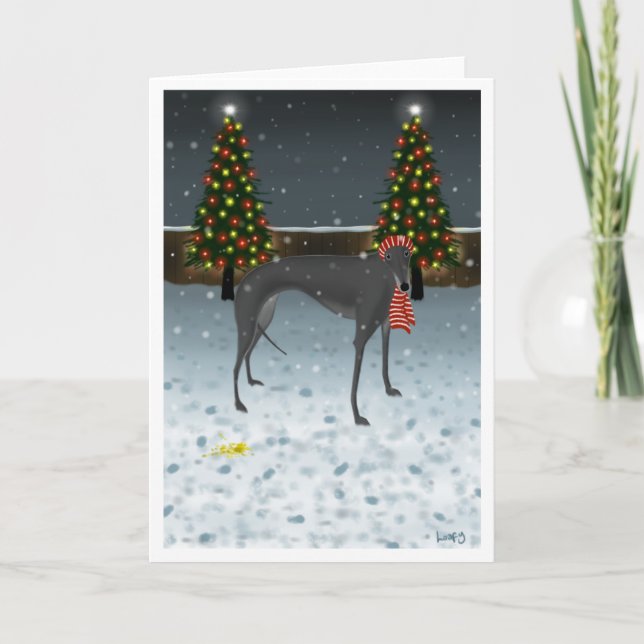 Yellow Snow Holiday Card (Front)