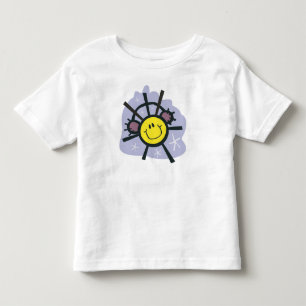 Yellow snowflake with ear muffs toddler t-shirt
