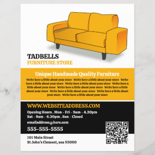 Yellow Sofa - Furniture Store Sales Flyer