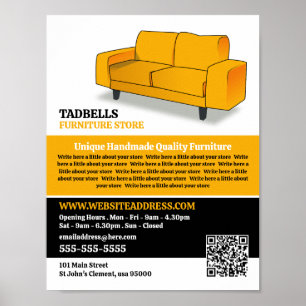Yellow Sofa - Furniture Store Sales Poster