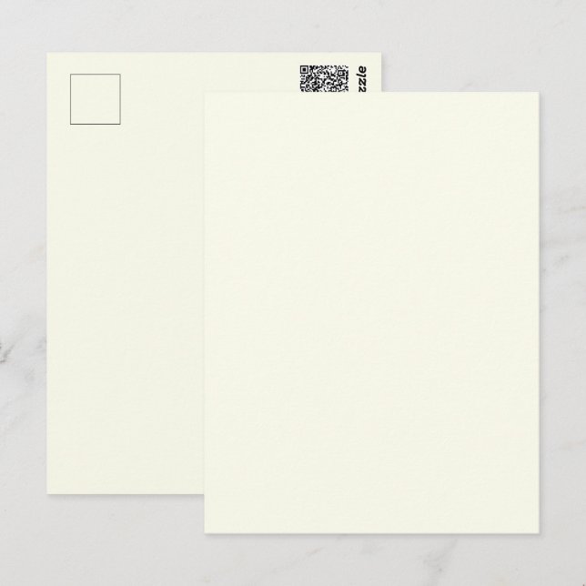 Yellow Soft Pale White Pastel Solid Colour Postcard (Front/Back)