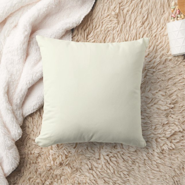 Yellow Soft Pale White Pastel Solid Colour Throw Pillow (Blanket)