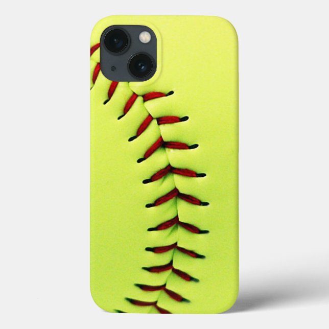 Yellow softball ball Case-Mate iPhone case (Back)
