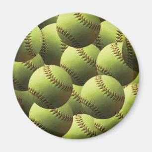 Yellow Softball Wallpaper Magnet