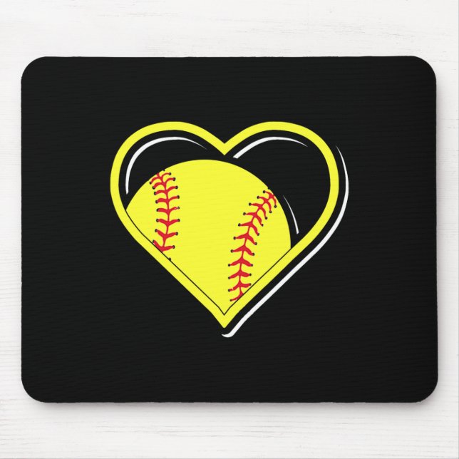 Yellow Softll Heart For Softll Lovers  Mouse Pad (Front)