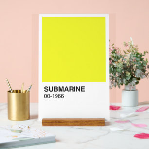 Yellow Song Album - White Background Acrylic Sign