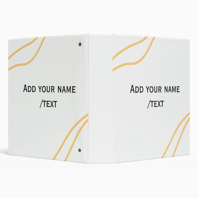 Yellow Spanish border name message text lines  Binder (Background)