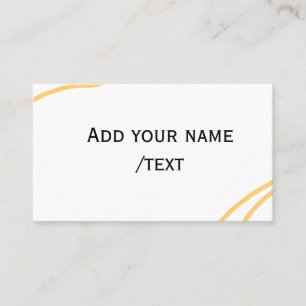Yellow Spanish border name message text lines Business Card