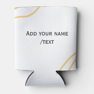 Yellow Spanish border name message text lines Can Cooler