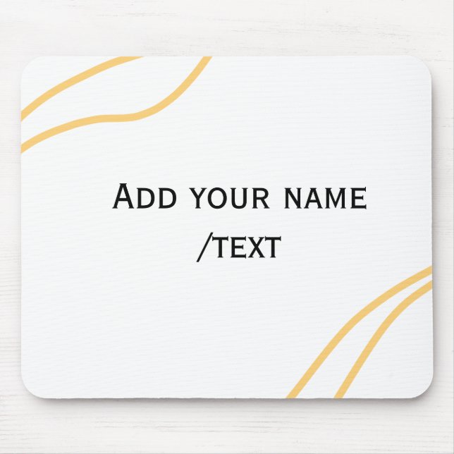 Yellow Spanish border name message text lines  Mouse Pad (Front)