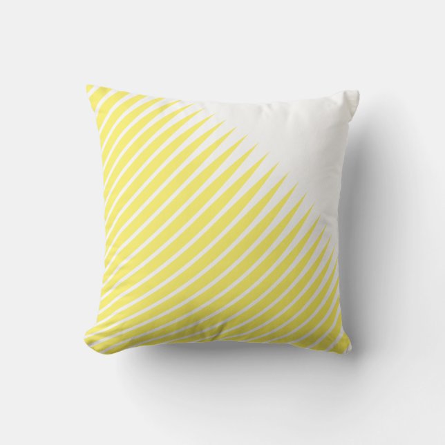 Yellow Spikes Leaf Patterns Abstract Custom Colour Outdoor Pillow (Front)