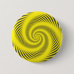 YELLOW SPIRAL 2 INCH ROUND BUTTON