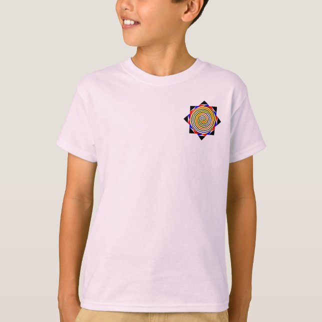 Yellow Spirals by Kenneth Yoncich T-Shirt (Front)