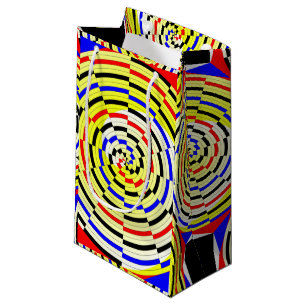 Yellow Spirals [S] by Kenneth Yoncich Small Gift Bag