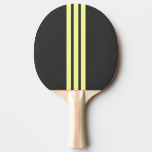 Yellow Sport Stripe Ping Pong Paddle