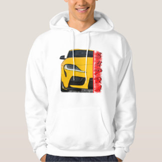 yellow sports car hoodie